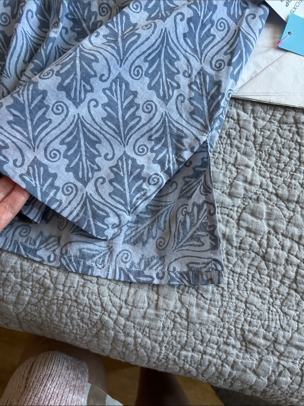Sigrid Olsen Blue Paisley-Style Button Front Tunic - Picture 8 of 9